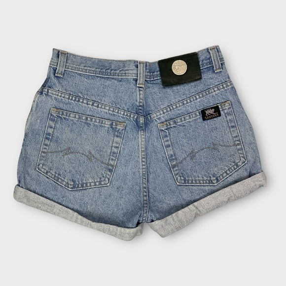 Vintage Santana 90s Y2K High Waisted Jean Shorts - Picture 2 of 5